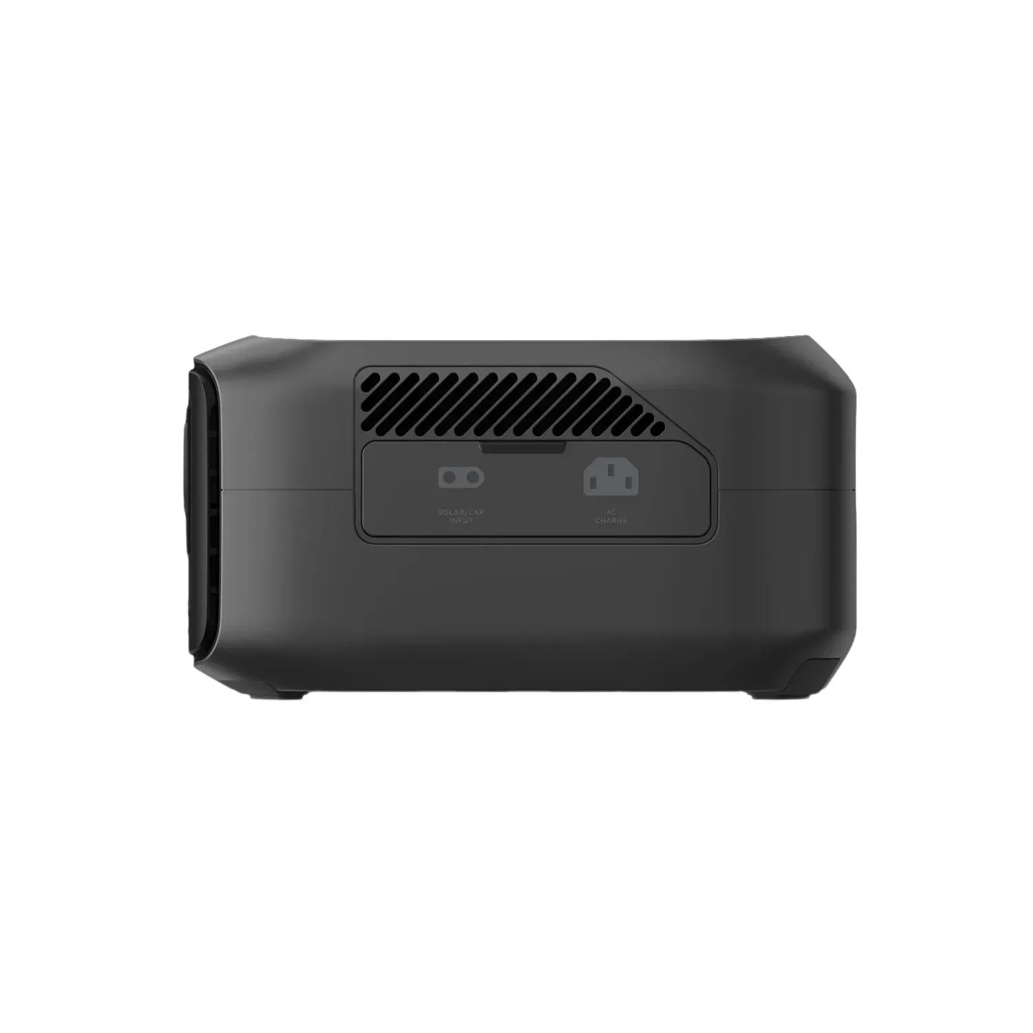 Widok z tyłu czarnej stacji zasilania EcoFlow River 3 (245 Wh) z portami.