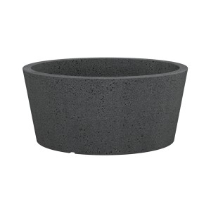 Scheurich C-Cone misa do roślin, Ø 39 cm, Stony Black, z lekkiego tworzywa sztucznego o wyglądzie betonu.