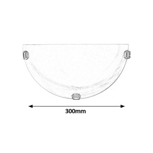 Szkic plafonu t.b.t. o wymiarze 300 mm.