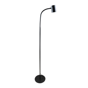 Nowoczesna czarna lampa podłogowa do salonu.
