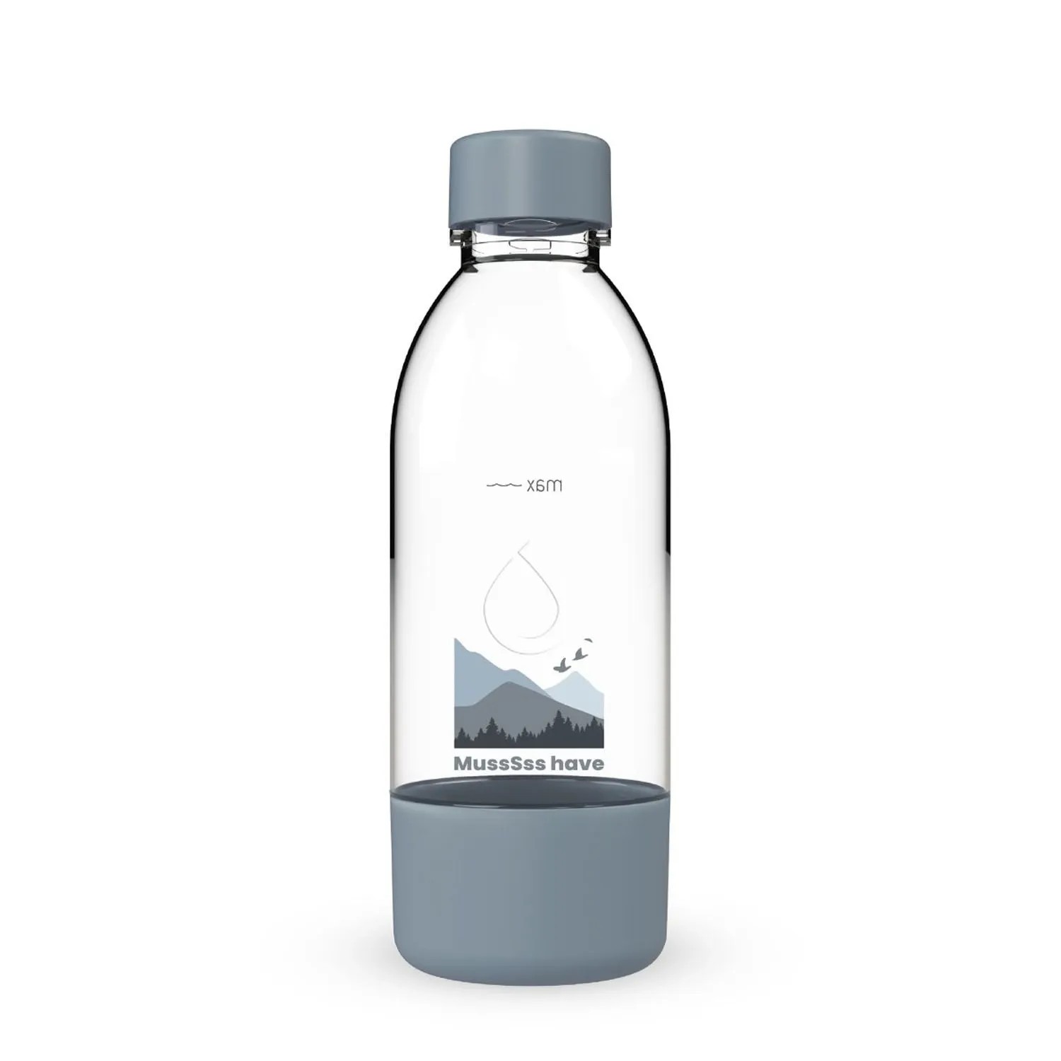 Dafi Butelka do saturatora PushAir Góry stalowa - 0,5 l