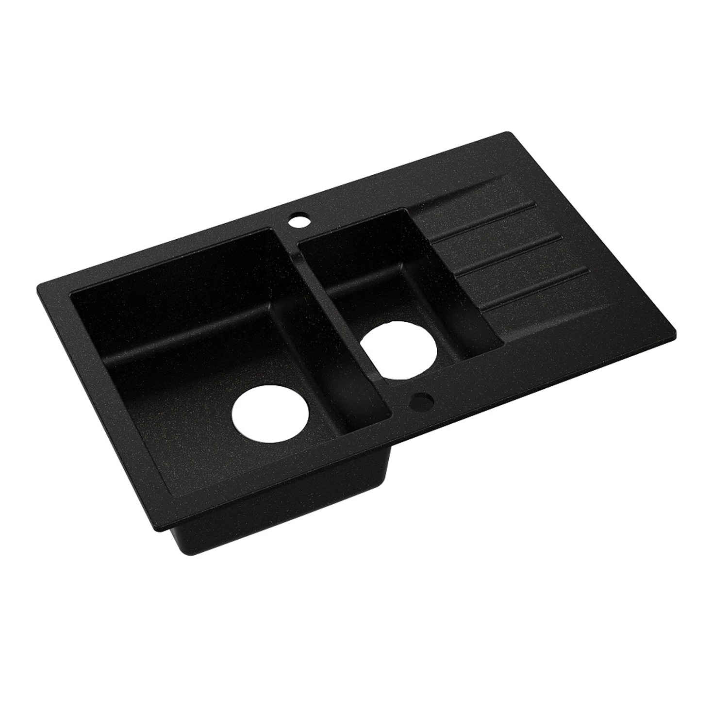 Zlewozmywak Mojito 12 2-kom. czarno złoty 79x50 cm