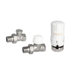 t.b.t. do instalacji grzewczych: Głowica termostatyczna i zawory w zestawie.