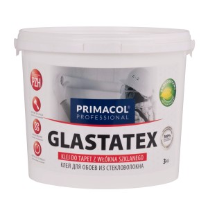 Wiadro kleju Primacol Glastatex do tapet z włókna szklanego, 3kg.