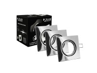 Polux Zestaw oczek ruchomych OPIN kwadratowe chrom 3xMR16