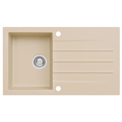Zlewozmywak Mojito 1-kom. z ociekaczem, beżowy 86x50 cm