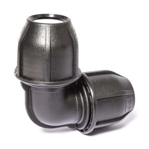 Czarny kolanko t.b.t. do podziemnych systemów nawadniania.