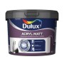 Wiadro białej, matowej farby do ścian Dulux Acryl Matt, 10 litrów.