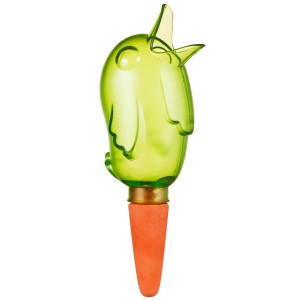 Zielona figurka do nawadniania Scheurich Bördy M, 220 ml do roślin doniczkowych.