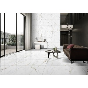 Gres szkliwiony polerowany Vienna Bianco 60 × 120 cm