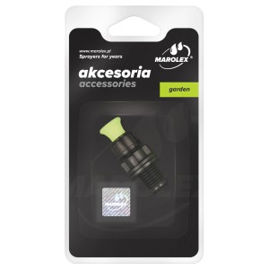 Dysza Marolex do opryskiwaczy, żółto-czarna, w opakowaniu.