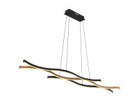 Globo Lampa wisząca LED GERONIMO 35W 3000K 1270lm czerń i drewno