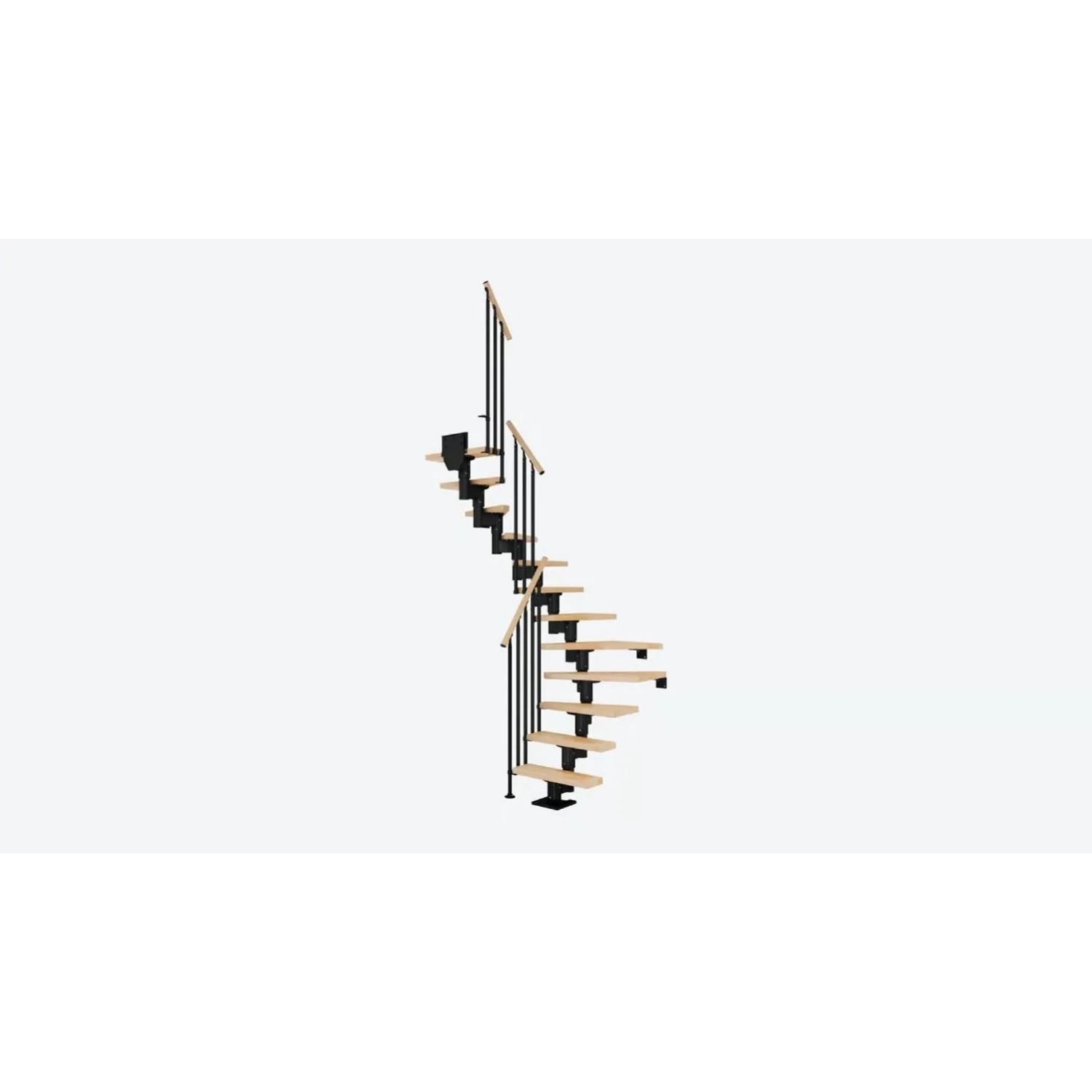 Dolle Schody modułowe Dublin 71cm dąb lakierowany czarny max.H292