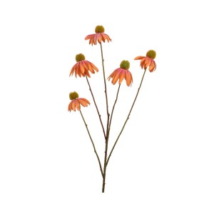 Sztuczna roślina z pomarańczowymi kwiatami, idealna do dekoracji.