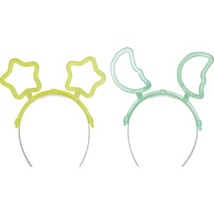 Świetliki GLOW STICKS 2 x opaska do włosów księżyce