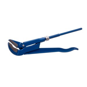 Niebieski klucz do rur LUX Classic 320 mm z stali węglowej do nakrętek i rur do 25 mm.