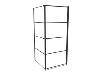 Signika Kabina prysznicowa CORTA 90 czarna prawa