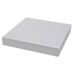 Biała półka ścienna, 25x25x3,8 cm, do regałów i budowy mebli.