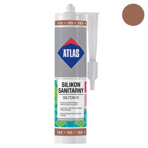Karton silikonu sanitarnego Atlas, odcień brązowy.
