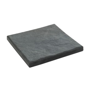 Kwadratowa platforma w kolorze antracytowym.