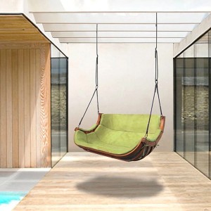 Fotel wiszący ALPHA 2 bez belki zielony