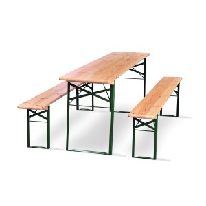 t.b.t. Komplet piwny ze stołem i dwiema ławkami.