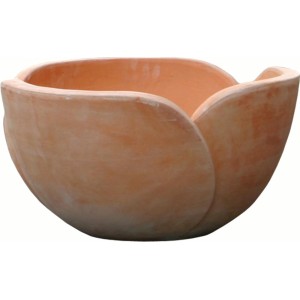 Donica terakotowa w kształcie tulipana, Ø 33,5 cm. Idealna do ogrodu i na balkon.