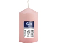 Świeca pieńkowa różowa - 6 x 10 cm