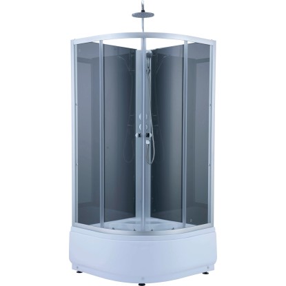 Kabina prysznicowa Fella 80 chrom z hydromasażem i brodzikiem