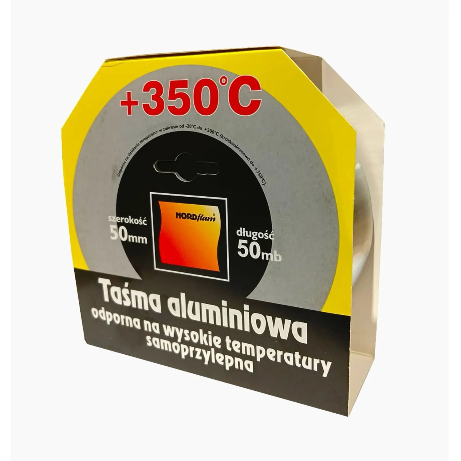 Nordflam Taśma izolacyjna aluminiowa 350°C 50mb 50mm