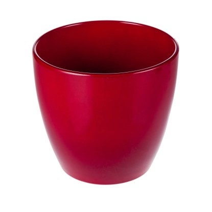 Osłonka ceramiczna Irys bordowa - śr. 25 cm