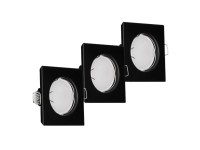 DPM Oprawy sufitowe kwadratowe GU10 3,5W 3000K 250lm czarne 3-pak. DPM Oprawy sufitowe kwadratowe GU10 3,5W 3000K 250lm czarne 3-pak.