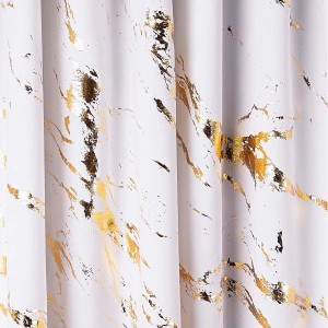 Biała zasłona ze złotym wzorem marmuru, Kategoria: Zasłony i firany.
