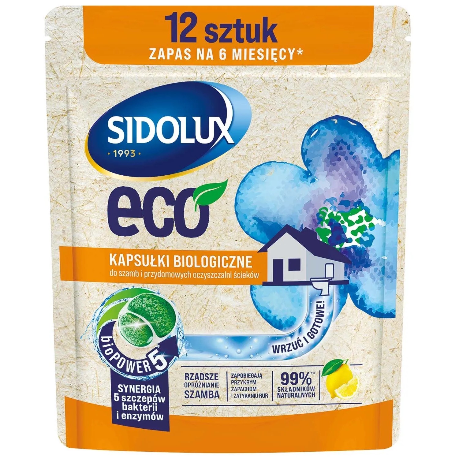 Sidolux ECO kapsułki do szamba 12 szt.