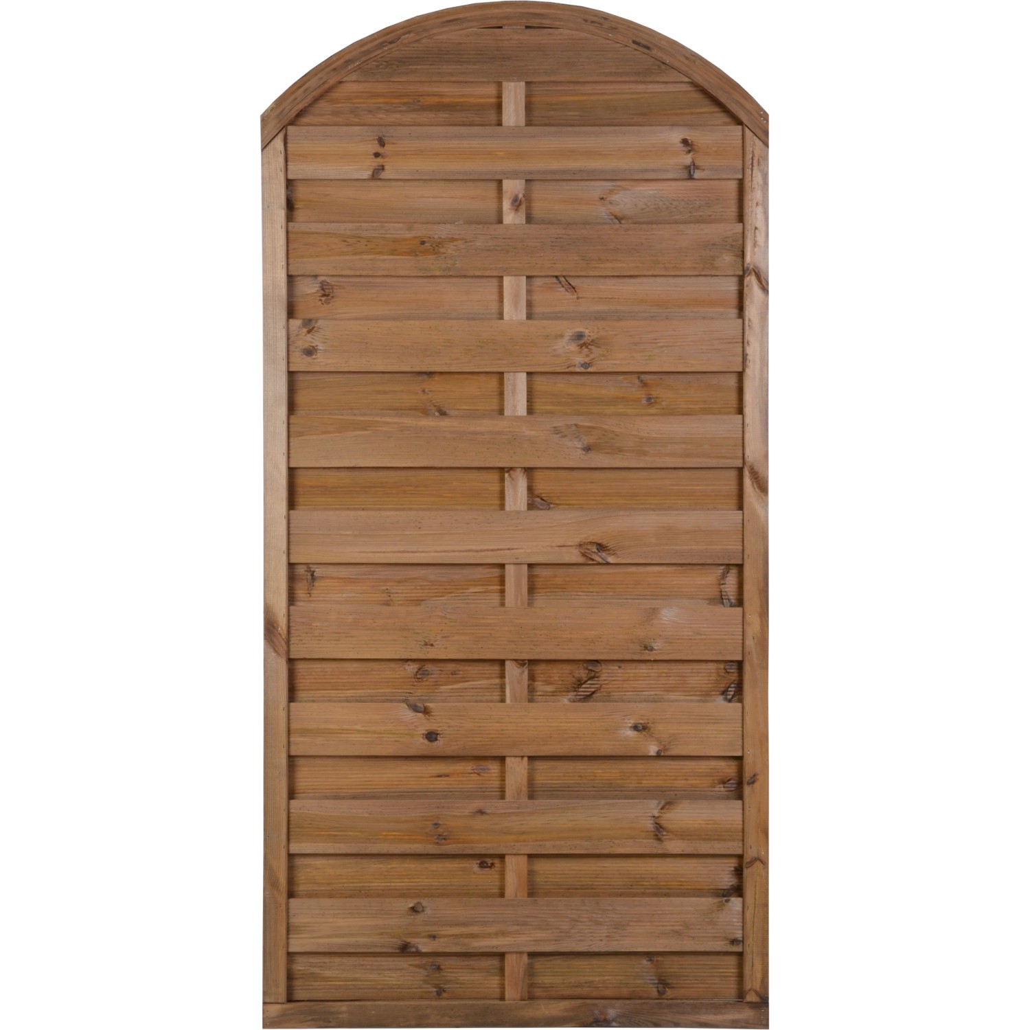 Sobex Płot pełny Bjork z łukiem brąz - 90 x 180/160 cm