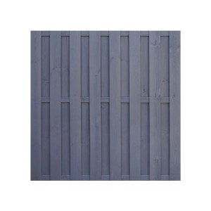 Szare drewniane ogrodzenie t.b.t. do ogrodu. Drewniane ogrodzenie zapewniające prywatność.