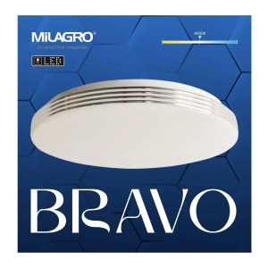 Nowoczesna lampa sufitowa LED Plafony z chromowaną krawędzią, barwa światła 4000K.