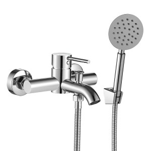 Kuchinox Bateria wannowa ścienna z zestawu natryskowego Noia chrom