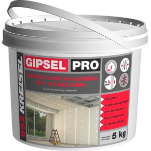 Wiadro gładzi szpachlowej Gipsel Pro do płyt gipsowo-kartonowych, 5 kg.