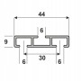 Kowalski Szyna aluminiowa podwójna SLIM żabka 130 cm czarna_3