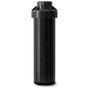 Czarny zraszacz trawnikowy t.b.t. do nawadniania ogrodu.