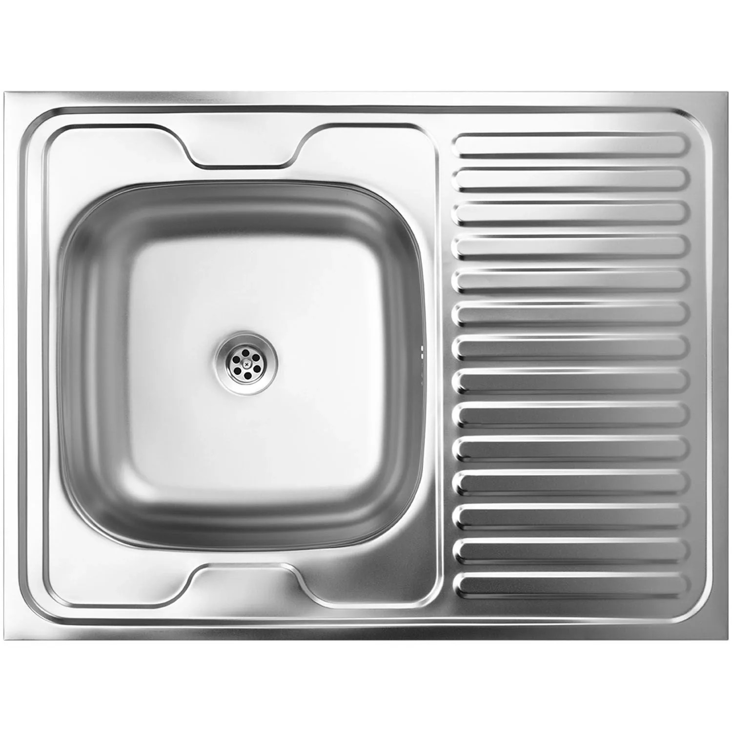 Kuchinox Zlewozmywak nakładany JUNO 1-kom. z ociekaczem gładki - 60 x 80 cm