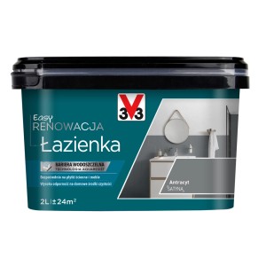 t.b.t. Farba do łazienki, antracyt, satyna, 2L. Do płytek i mebli, wodoodporna.