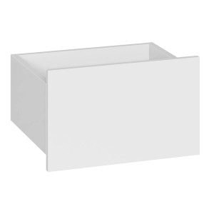 Biały wkład do szuflady t.b.t. do szafy lub garderoby kompaktowej.