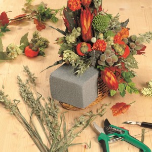 Pianka do układania bukietu kwiaty suche prostokątna