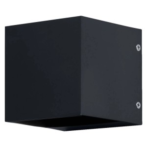 Matowa czarna lampa ścienna LED Osram SMART Mat Beam, sześcienna, do ogrodu i na taras. IP44.