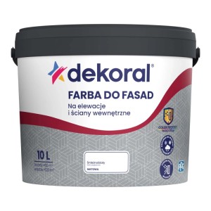 Farba elewacyjna Dekoral Polinit do fasad 10 l biała