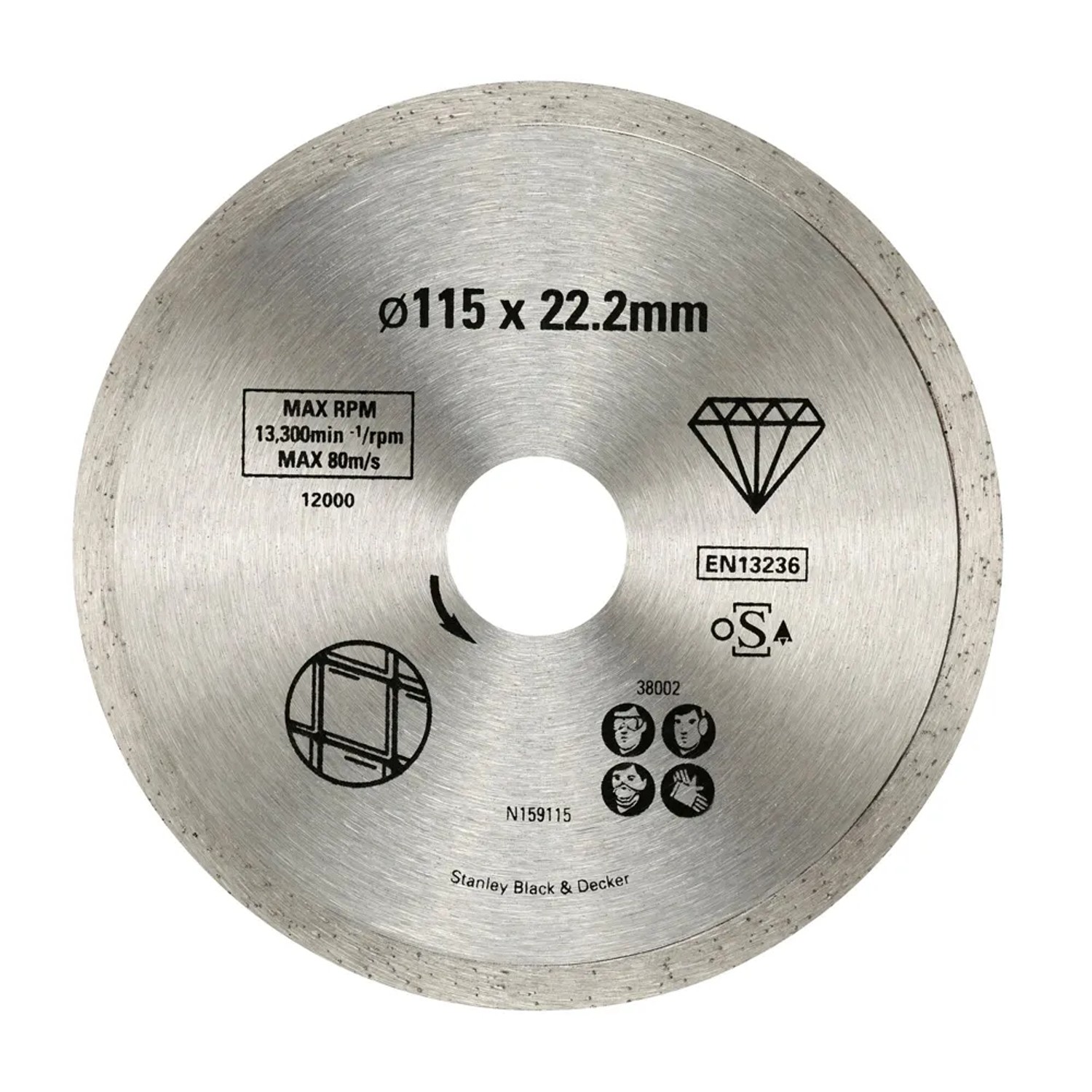 Stanley Tarcza diamentowa do płytek ceramicznych 115 mm