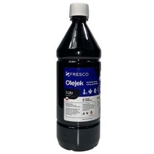 Butelka oleju do lamp, 1 litr, do akcesoriów kempingowych.