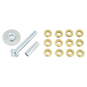 LUX Classic zestaw stempli oczkowych z 12 oczkami (12 mm) i narzędziem z blachy stalowej.